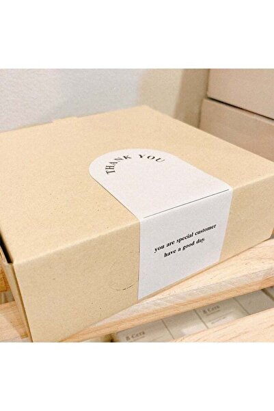 Generic 50-Piece Rectangle Thank You Stickers for Small Business, Handmade Goods, Gift Box Decoration