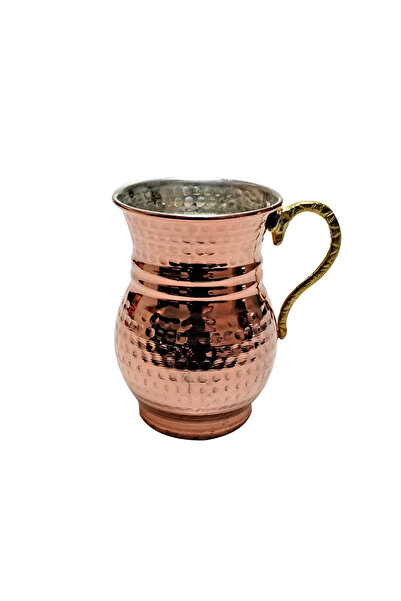 AiroBazar كوب آياران النحاسي المصنوع يدويًا - كوب مشروبات نحاسي تقليدي 9.5 سم