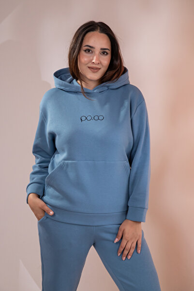 Roxxlen Swea cu buzunare pentru femei de mărime mare tricou