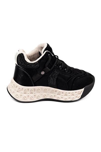 Guja Women's Imported High-Top Sneaker Beige Thick Sole Casual Shoes