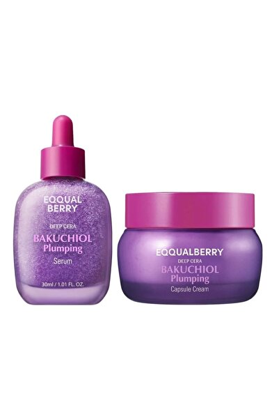 EQQUALBERRYS Bakuchiol Duo Set - Serum and Cream Capsules for Firming, Smoothing and Hydrating the Skin