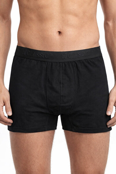 myDea شورت بوكسر رجالي أسود من القطن