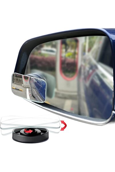 Arabest Suction Cup Blind Spot Mirror, HD Glass Frameless Removable Convex Wi...