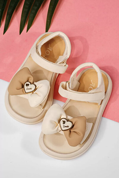 Zaira Sandale fete bej din piele ecologica Barbara #22219 - 31