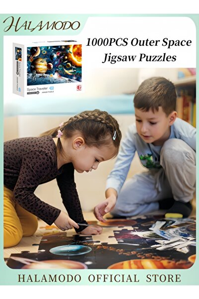 HALAMODO 1000 قطعة من أحجيات الفضاء الخارجي، رحلة استكشاف الفضاء، النظام الشم...