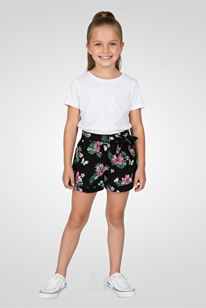 NANETTE LEPORE Kids Girl 2Pcs Floral Print Basic Shorts, Multicolor