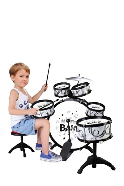 Generic Kids Jazz Drum Musical Playset – Drum Kit with Stool and Drumsticks