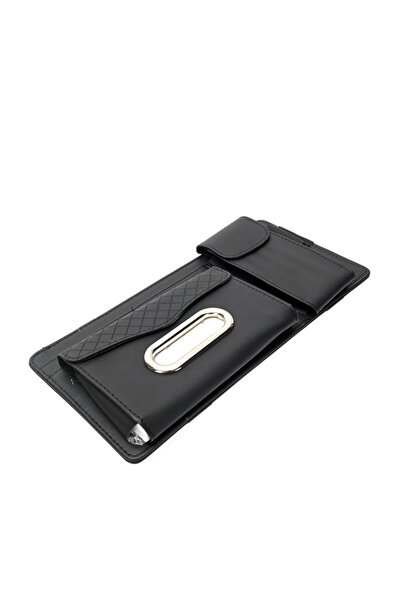 Lawazim Car Visor Organizer Black - Tissue Box and Zipper Storage Holder