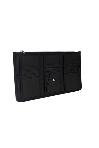 Lawazim Car Visor Organizer - Multi Pocket Zipper Storage for Sunglasses