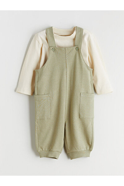 LC Waikiki Haki Erkek Bebek Salopet Ve Tişört