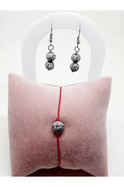 Kusakli Jasper Earrings and Rope Bracelet Set