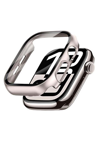 X SPRING Apple Watch Series 10 46mm case with screen protector, high definition (46mm, starlight color)