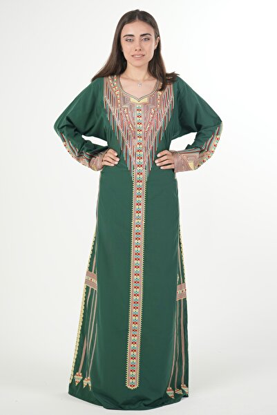 al bent al sharqieh Embroidered women's Asiri jalabiya dress on the chest and...