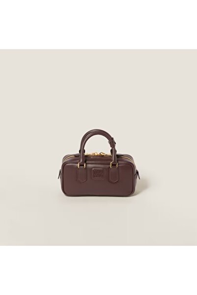 Miu Miu Arcadie Leather Crossbody Hobo Handbag Women Camera With Top Handle