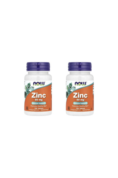 Now Food ناو فودز‏, زنك ، مكمل غذائي 50 ملجم ، 100 قرص..1+1