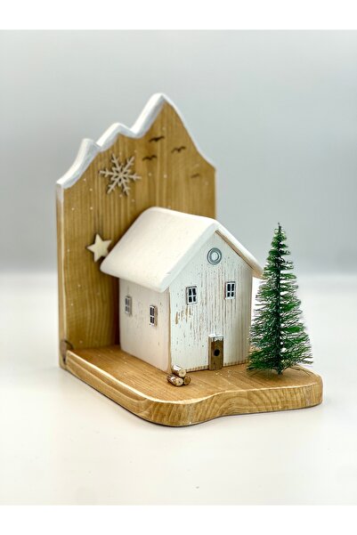 Căsuțe Decorative Handmade bookend made of solid wood - library decoration