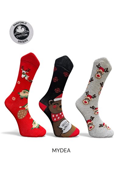 myDea 3-Piece Christmas Patterned Socks Sock Set Christmas Socks