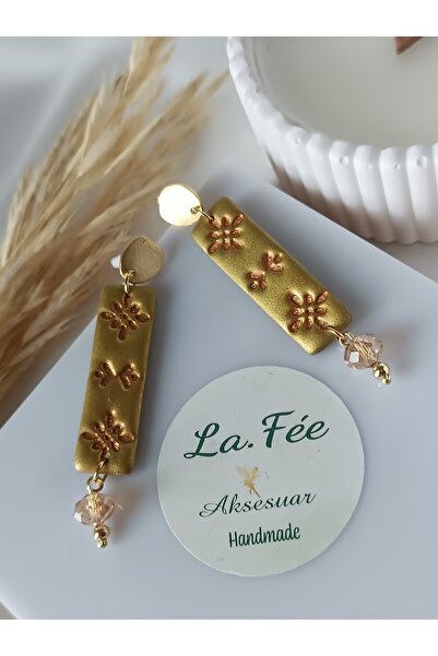 La fee aksesuar Polymer Clay Earrings Ethnic Style Women's Earrings with Stee...