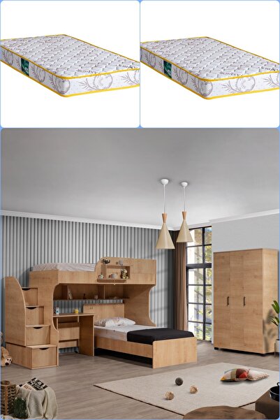 Setay Ranza, Aura Ranza Karyola Masa 3 Kapaklı Dolap + 2 Comfort Yatak