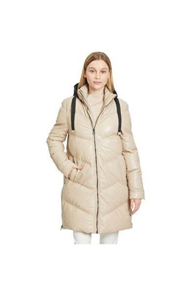 mauritius Geaca Lunga de Iarna din Piele Dama Gipsy Bej GWVallie