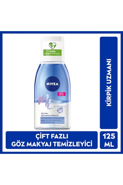 NIVEA Çift Fazlı Mavi Kantaron Temizleyici 125 ml – Hassas Ciltler İçin Nazik...