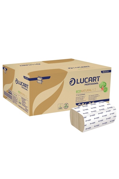 Lucart Prosoape pliate econatural V2, 20 pachete/bax, 863044,