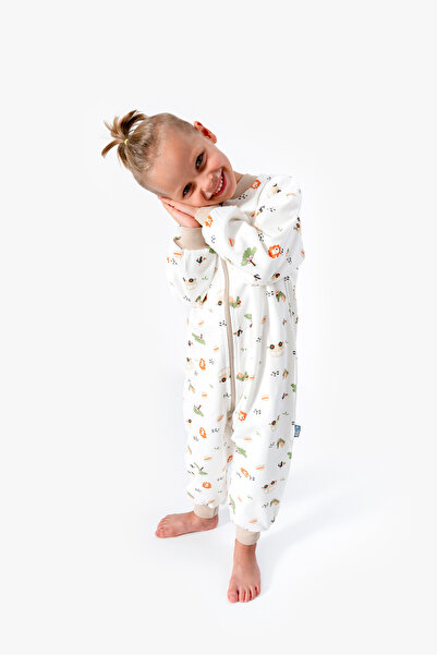 NUNEA Bebek & Çocuk Uyku Tulumu 1.5 TOG Kız Erkek, Desenli, %100 Pamuk, Oeko-...