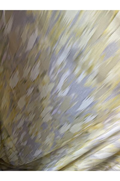 Butik sarı desenli viskon kumaş