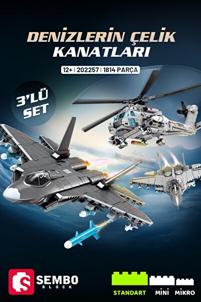 Sembo Block Denizlerin Çelik Kanatları Yapı Bloğu Seti – 1814 Parça