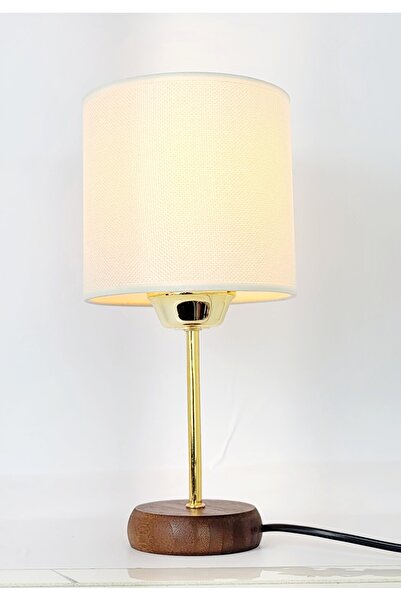 Decodelight Bamboo Base Modern Gold Metal Leg Hazeran and Wicker Fabric Top H...