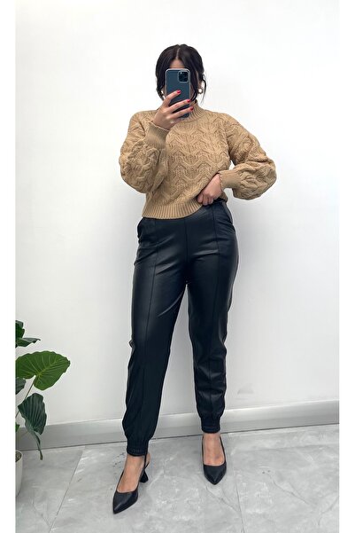 NİSUM MODA Thai Feather Leather Pants