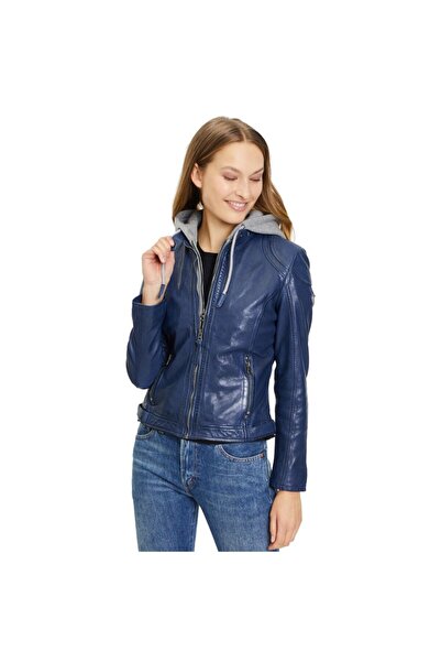 mauritius Geaca de Piele Dama Gipsy Albastru GWAnni