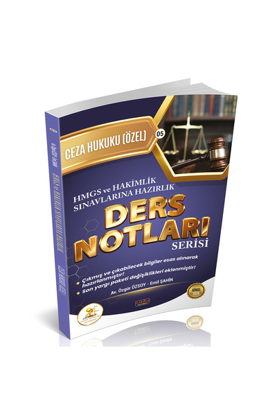 Savaş Yayınevi HUKAL HMGS-HAKİMLİK Ceza Hukuku Özel Hükümler Ders Notları Sav...