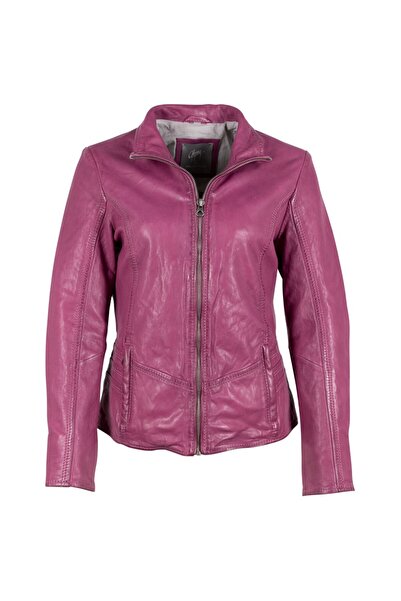 mauritius Geaca de Piele Dama Roz Inchis GWWany