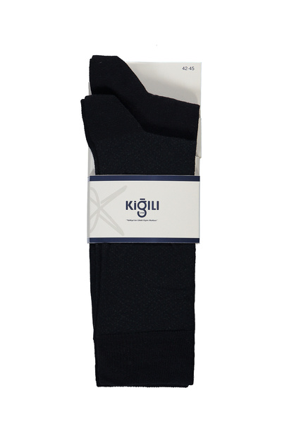 Kiğılı Комплект от 2 удобни еластични чорапи с шарка и памук и еластична материя