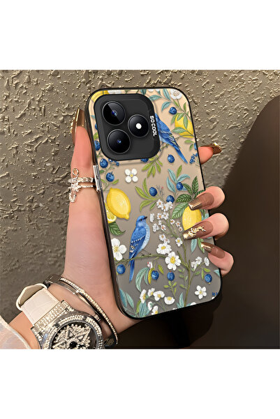 Hontinga Realme Note 50 4G Uyumlu Kılıfı Antişok Darbe Önleyici Güzel Kuş Tel...