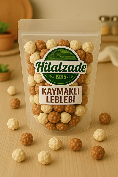 Hilalzade Lüks Kaymaklı leblebi Lezzetli yeni mahsül kaymak kaplı leblebi 400 Gr