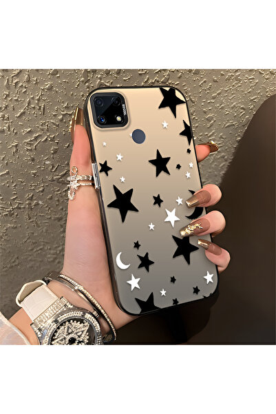 Hontinga حافظة متوافقة مع هاتف Realme C25S، حافظة هاتف مضادة للسقوط ذات غلاف صلب