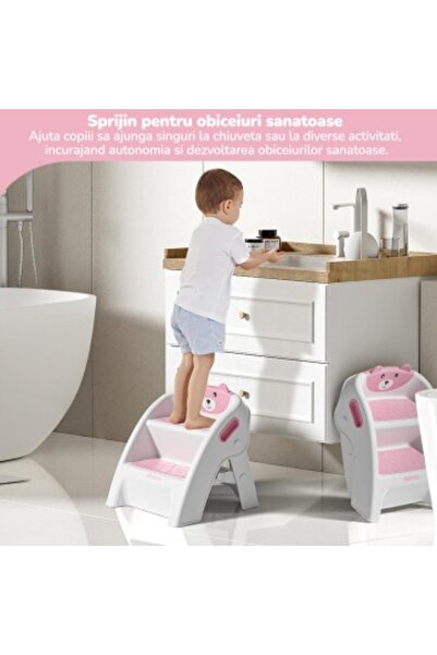 Mavio Scaunel copii Little Bear, inaltator WC 2 trepte, antialunecare, pliabil