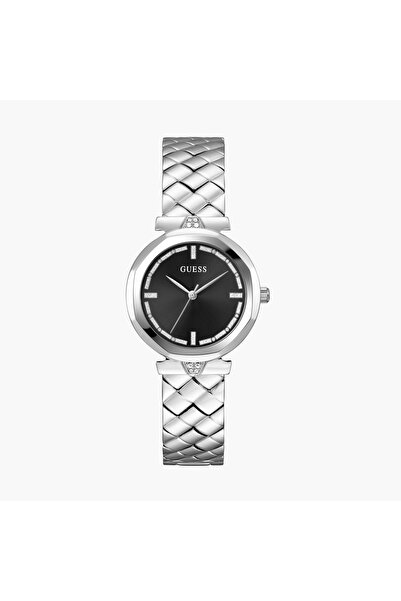 Guess Women's 34 MM Silver Analog Stainless Steel Watch GW0613L1