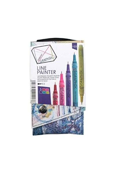 Derwent 5-Piece Graphik Line Painter Green/Pink/Blue AR2302232
