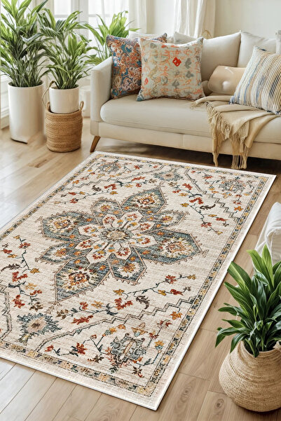 Halise Home Yıkanabilir Kaymaz Taban Dijital Baskılı Halı,Yolluk