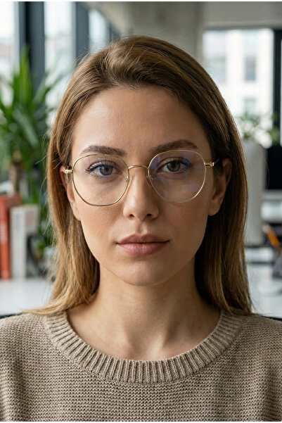 TARSS Harley Gold Metal Blue Light Filter Screen Glasses