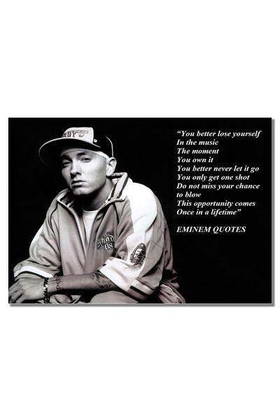 ALAYRA International ألايرا، إيمينيم، ملصق A3 بدون إطار، مغني راب أمريكي، نجم موسيقى، صورة اقتباس ملهم