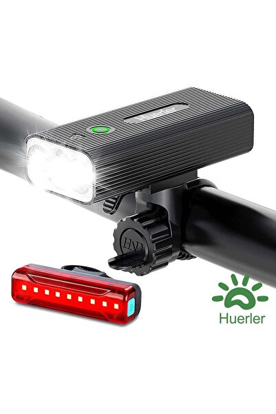 Huerler Set Far/Stop Bicicleta Aluminiu, Vision Pro, 4xMod Lumina, LED, 4000mAh, IPX5, Negru