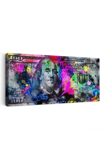 ALAYRA International لوحة جدارية مطبوعة من ALAYRA، رسم جرافيتي فوق أوراق الدو...