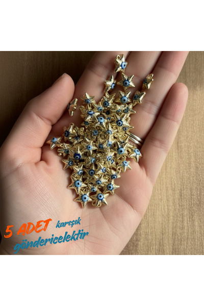 Feron Aksesuar Minimal Nazar Gözlü Yıldız Charm Kolye Ucu