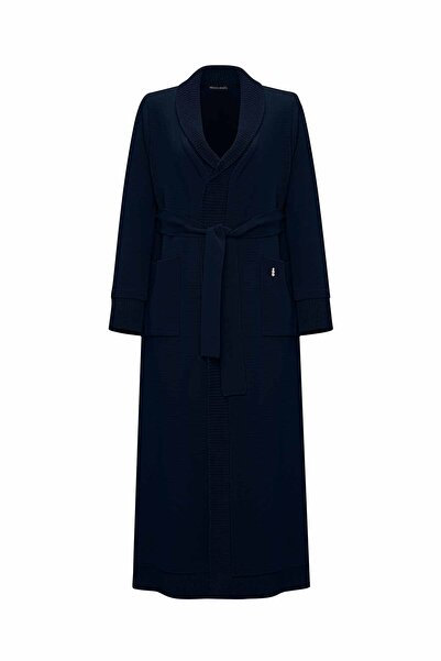 MISS DALIDA Selanik Örgü Detaylı Düz Renk Lacivert Hırka