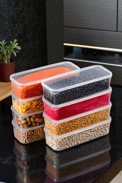 KAVAKPLASTİK 8 ADET 1,5 LİTRE SIZDIRMAZ DOLAPİÇİ- DİFRİZ - BUZDOLABI DÜZENLEY...