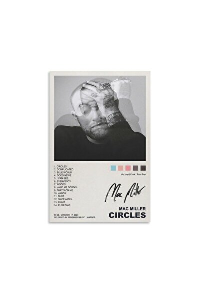 ALAYRA International ملصق دوائر ALAYRA مطبوع على قماش بدون إطار: 16 × 24 بوصة...